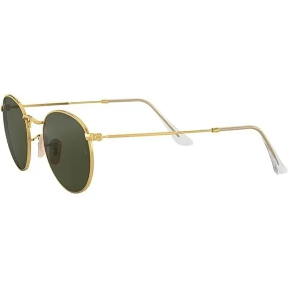 Ray - Ban Unisex Gold Metal Round Frame Crystal Green Lense Sunglasses 47 21 140 - Picture 2 of 5